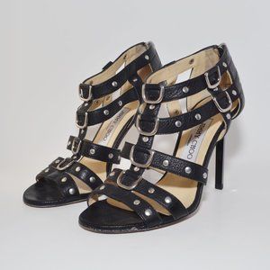 Jimmy Choo Black Bright Caged Sandals 37/6.5